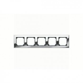 Рамка 5-постовая, хром Merten M-Elegance MTN403539 фото