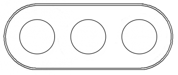 31803092 Рамка Garby Colonial Старая керамика 3-постовая Fontini фото
