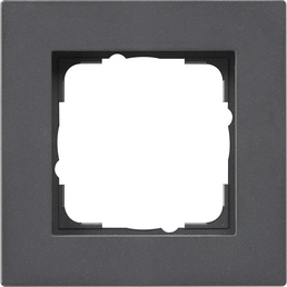 0211235 Рамка установочная для монтажа заподлицо E2 Антрацит 1-постовая Gira фото