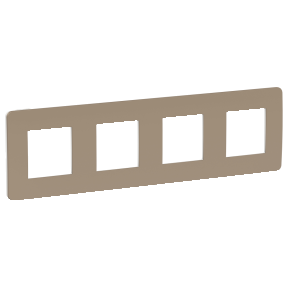 NU280826 Рамка Unica Studio Color Песочный / Белый 4-постовая Schneider Electric фото