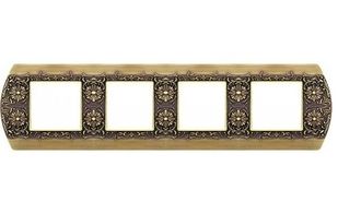 FD01424PB Рамка Sanremo bright patina 4-постовая гор/верт. Fede фото