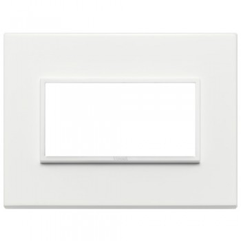 21654.17 Рамка Eikon Evo Белый алюминий 4 модуля Vimar фото