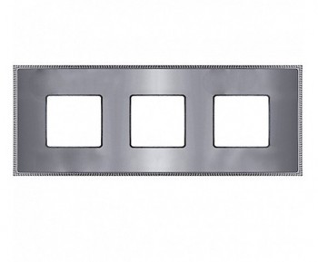 FD01433CBCB Рамка Belle Epoque Metal Bright chrome / Bright chrome 3-постовая гор/верт. Fede фото