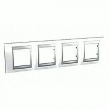 MGU66.008.092 Рамка Unica Top Нордик / Алюминий 4-постовая Schneider Electric фото