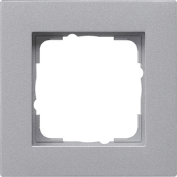 0211255 Рамка установочная для монтажа заподлицо E2 Алюминий 1-постовая Gira фото