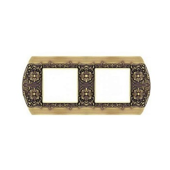 FD01422PB Рамка Sanremo bright patina 2-постовая гор/верт. Fede фото