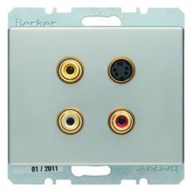 

3315329004 BMO CINCH/S-VIDEO AS цвет: лакированный алюминий Berker, Arsys 3315329004