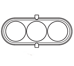 30853002 Рамка Garby накладная, 3 поста, буковая,с 2 выходами для труб, натуральное дерево Fontini фото