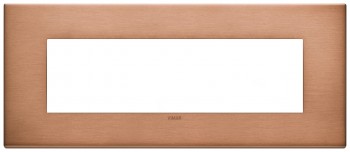 22657.86 Рамка Eikon EXE Медь сатиновая 7-модульная Vimar фото