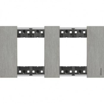 KA4802M2ZG Рамка Bticino Living Now ACCIAIO 2+2-модульная фото