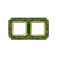 FD01352VEEN Рамка Smalto Italiano Siena Emerald green 2-постовая Fede фото