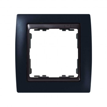 82812-32 Рамка декоративная, 1 пост, Simon 82, графит-графит фото