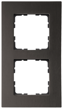 Рамка алюминий коричневый 2-постовая Jasmart G-Metal G1002AZ фото