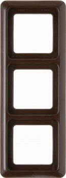 133001 Рамка с уплотнением IP44 Коричневый с блеском 3-постовая Berker фото