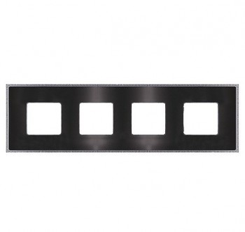 FD01434GRCB Рамка Belle Epoque Metal Graphite / Bright chrome 4-постовая гор/верт. Fede фото