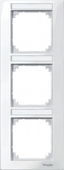 MTN513319 Рамка с полем для надписи M-Plan Белый 3-постовая вертикальная Merten фото