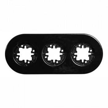 33803272 Рамка DO Black porcelaine 3-постовая Fontini фото