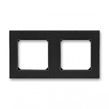 3901H-A05020 63W Рамка ABB Levit  Антрацит / Дымчатый чёрный 2-постовая 2CHH015020A6063 фото