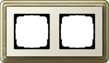 0212623 Рамка Classix Бронза / Кремовый 2-постовая Gira фото