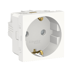 

NU303718 Розетка с заземл., со шторк., винт. зажим, 16А, 250В, 2 мод Белый Schneider Electric, Unica Modular NU303718
