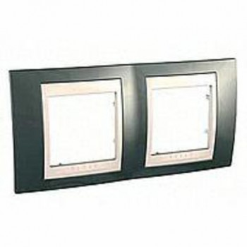 MGU6.004.524 Рамка Unica Хамелеон шампань / Бежевый 2-постовая Schneider Electric фото