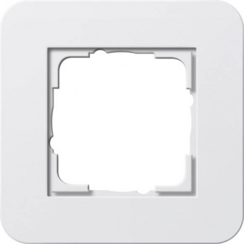 0211410 Рамка с белой подложкой E3 Белый / Белый 1-постовая Gira фото