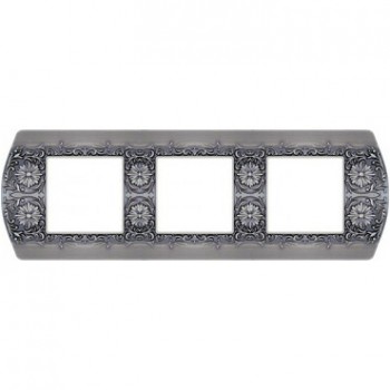 FD01423AS Рамка Sanremo Antic silver 3-постовая гор/верт. Fede фото