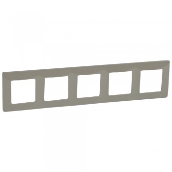672525 Рамка Etika Светлая галька 5-постовая Legrand фото