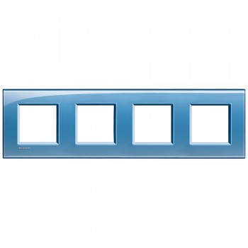 LNA4802M4AD Рамка LivingLight Квадрат Голубой 2+2+2+2 модуля Bticino фото