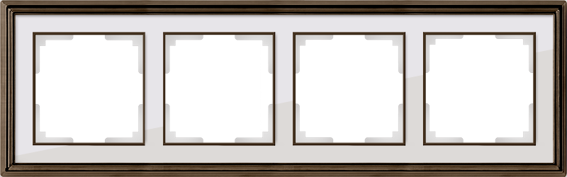 

WL17-Frame-04 Рамка на 4 поста (бронза/белый) Palacio Werkel a037685, Palacio WL17-Frame-04 a037685