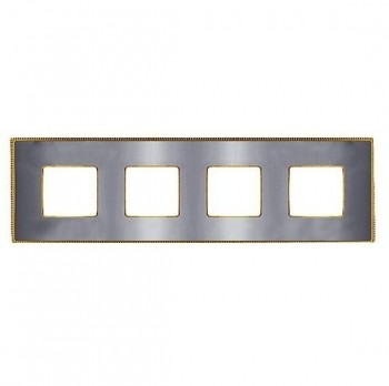 FD01434CBOB Рамка Belle Epoque Metal Bright chrome / Bright gold 4-постовая гор/верт. Fede фото