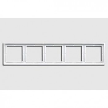 LS985WW Рамка LS 990 Белый 5-постовая Jung фото