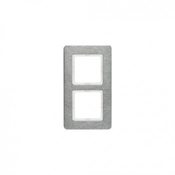 10126083 Рамка Q.7 Нержавеющая сталь 2-постовая вертикальная Berker фото