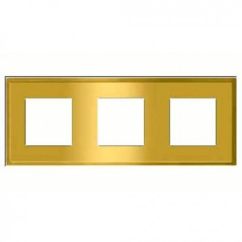 FD01243OB Рамка Madrid Bright Gold 3-постовая Fede фото