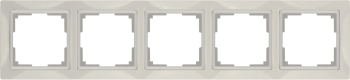 W0052003 Рамка на 5 постов (слоновая кость, basic) Snabb basic Werkel a051292 фото