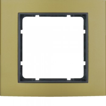 10113016 Рамка B.3 Золото / Антрацит 1-постовая Berker фото