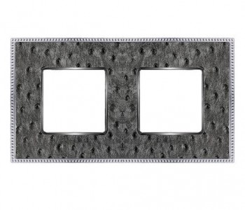 FD01442SCB Рамка Belle Epoque Tapestry Alienasilver / bright chrome 2-постовая гор/верт. Fede фото