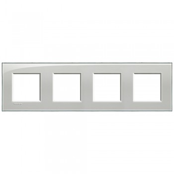LNA4802M4KG Рамка LivingLight Квадрат Серое небо 2+2+2+2 модуля Bticino фото