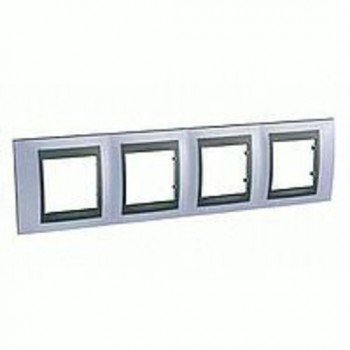 Рамка 4-постовая, берилл/графит Schneider Electric Unica Top MGU66.008.298 фото