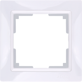 W0012001 Рамка на 1 пост (белый, basic) Snabb basic Werkel a051303 фото