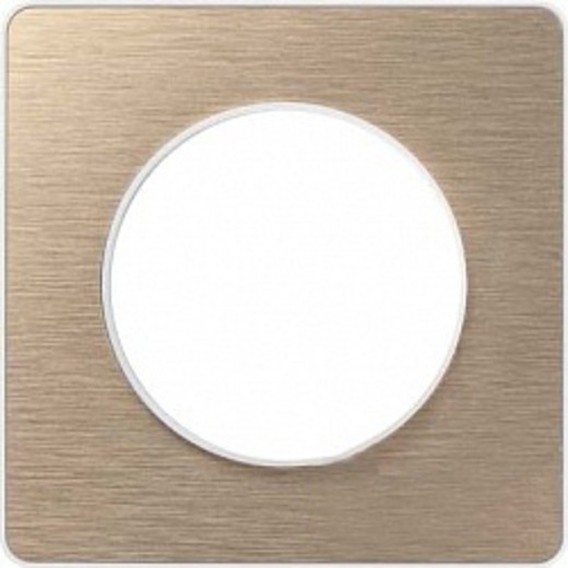 

S52P802L Рамка Odace Бронза / белый 1-постовая Schneider Electric, Odace S52P802L