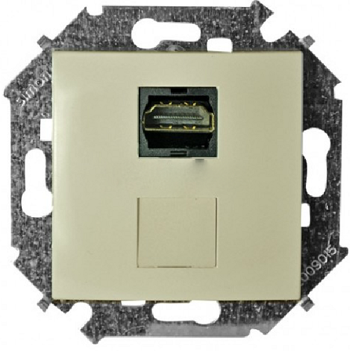 

1591407-031 Розетка HDMI, слоновая кость Simon 15, 1591407-031