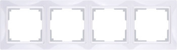 W0042001 Рамка на 4 поста (белый, basic) Snabb basic Werkel a051301 фото