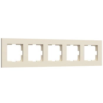 Рамка на 5 постов Slab (айвори матовый) Werkel a067787 W0052962 фото