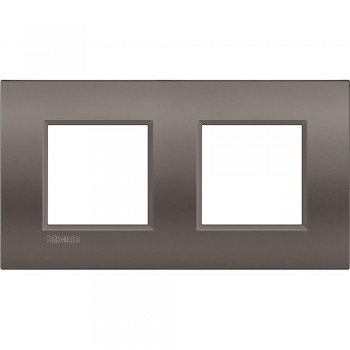 LNE4802M2CY Рамка 2 поста AIR, прямоугольная форма. Глина, пост 2 модуля. Bticino LIVINGLIGHT фото