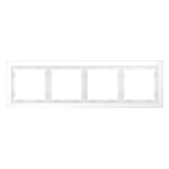 Рамка на 4 поста, белый,матовый,стекло Voltum S70 VLS110402 фото