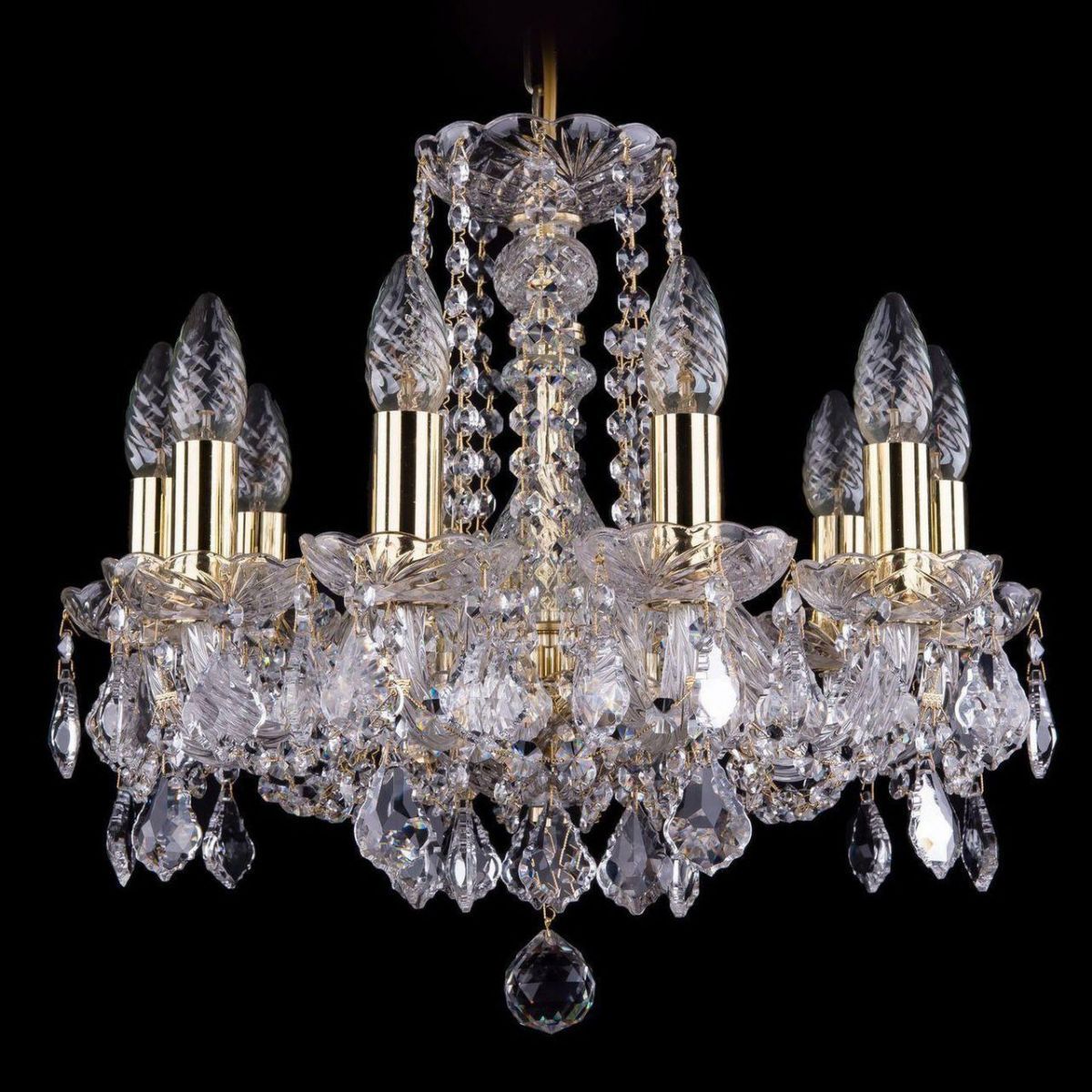 

Подвесная люстра Bohemia Ivele 1402/10/141/G/Leafs, Золотой, 1402 Gold 1402/10/141/G/Leafs