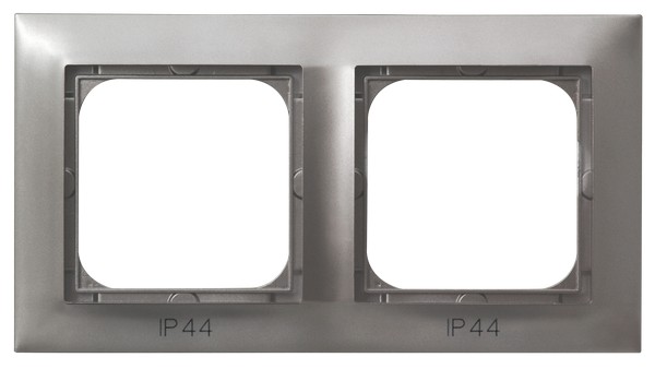 

RH-2Y/23 Рамка Ospel Impresja Титан 2-постовая для выключателя IP-44, RH-2Y/23