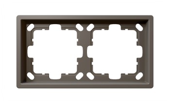 Рамка серия FD 2-постовая,  FD-Series матовый Тауп (soft touch) Jasmart FD1002PTM фото