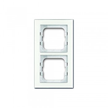 Рамка 2-постовая, белое стекло ABB Axcent 1722-280 фото